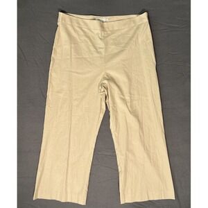 Preston & York Linen Blend Pant‎ Biscotti Tan Sz 16 Stretch Spring Summer Beach